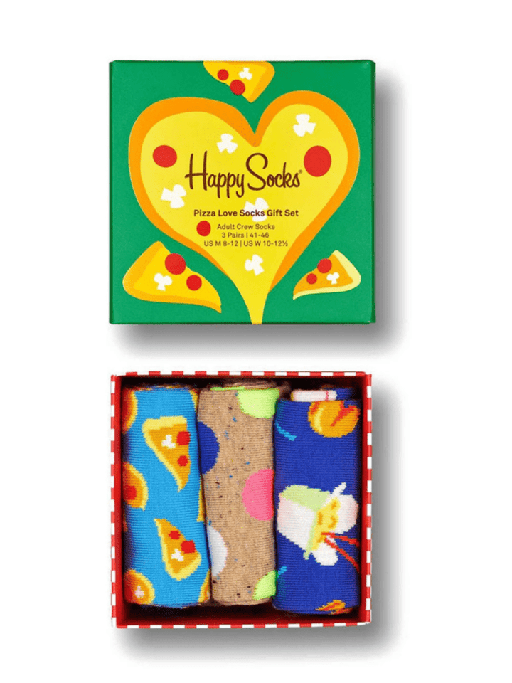 3 - Pack Happy Socks Love Pizza Sok 41 - 46 Happy Socks