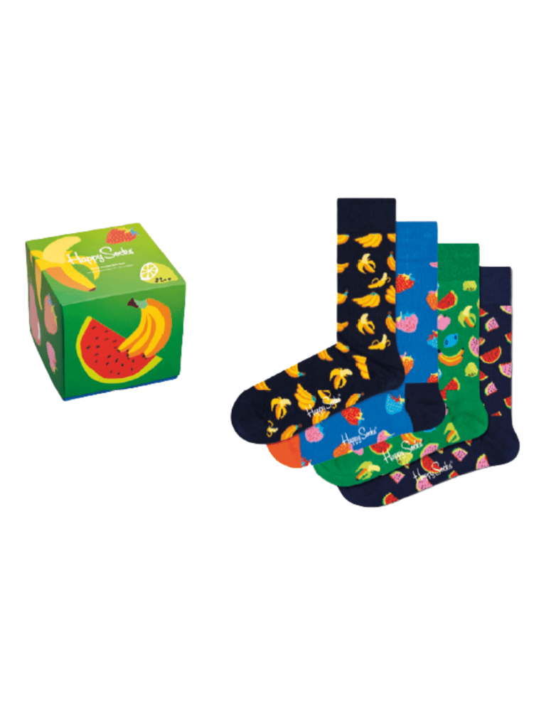 4 - Pack Fruits Gaveæske Til Ham 41 - 46 Happy Socks