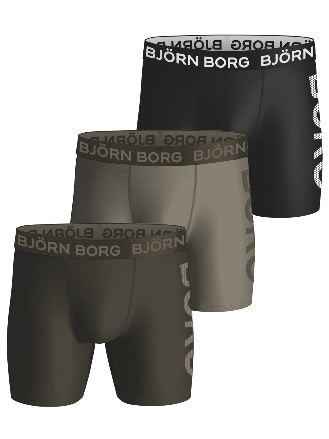Army 3-Pack Björn Borg Performance Boxershorts