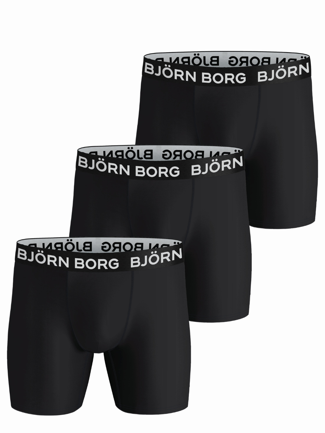 Björn Borg 3-Pack Sort Basic Performance Boxershorts