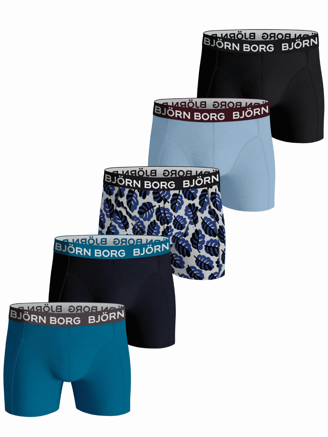 Blå 5-pack Drenge Björn Borg Core Boxer Shorts