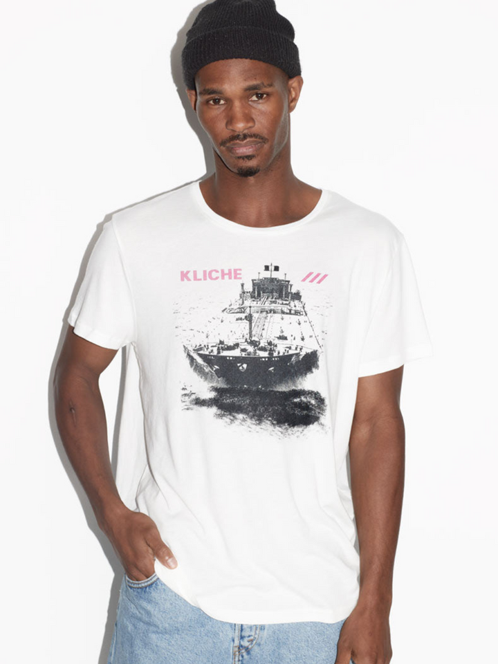 Hvid  Icôn Kliché "Supertanker" Herre T-Shirt