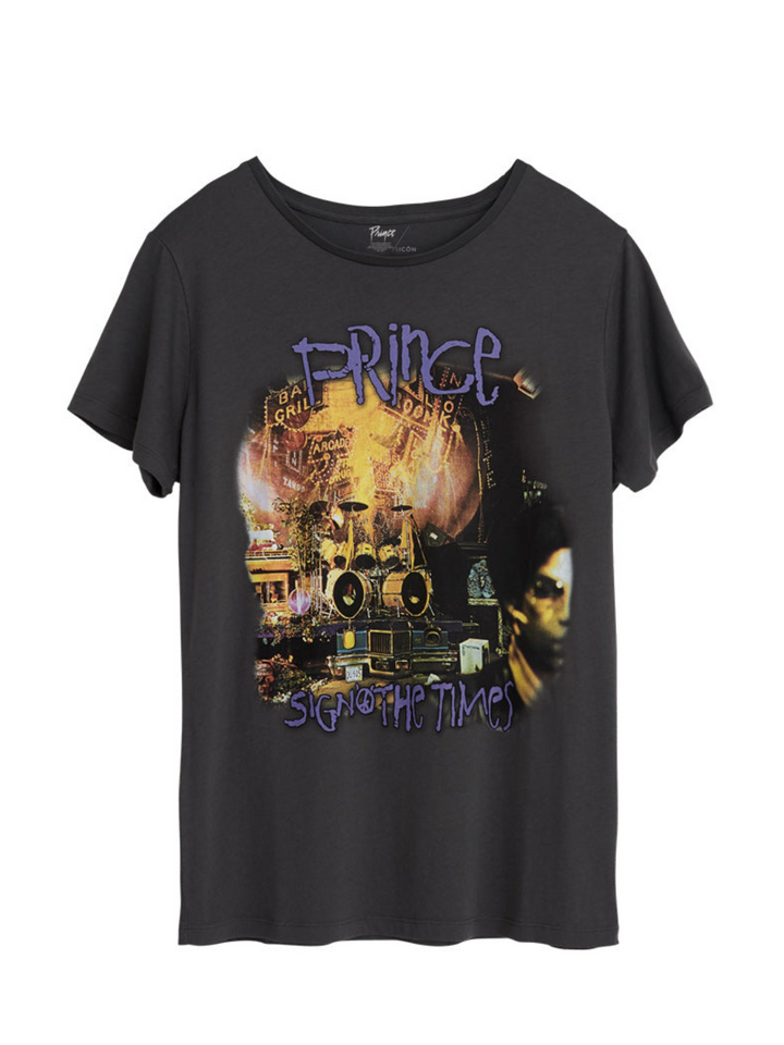 Koksgrå Icôn Prince “Sign o' the Times” Dame T-Shirt