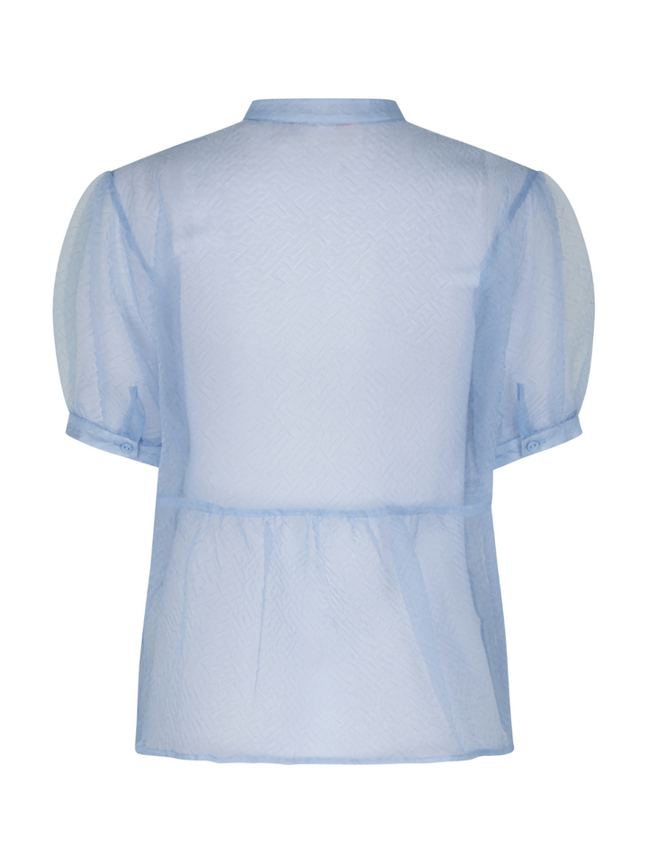 Lyseblå Cam Transparent Custommade Skjortebluse