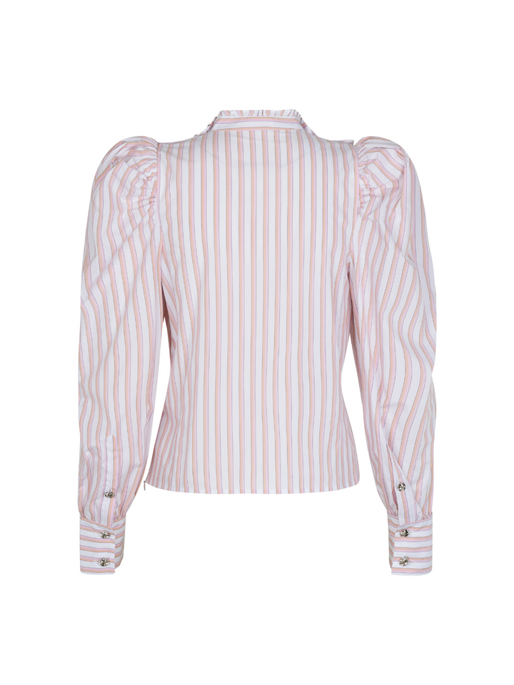 Rosa - Lyserød - Hvid Stribet Samaya Custommade skjorte
