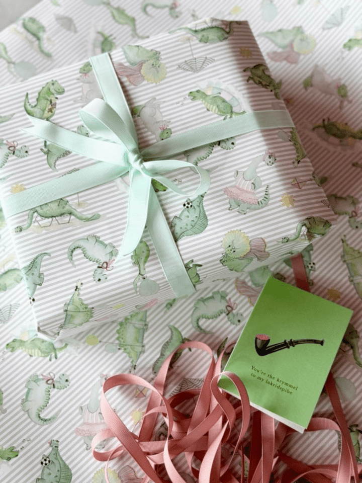 All By Voss Gavepapir, 5 m, Dino All By Voss