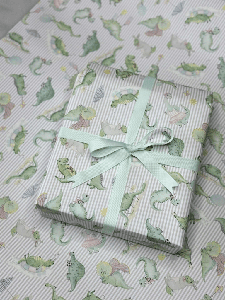 All By Voss Gavepapir, 5 m, Dino All By Voss