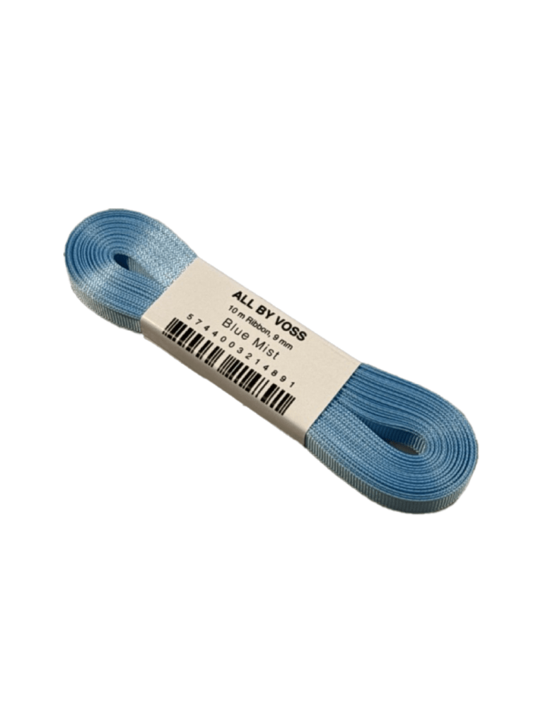 All By Voss - Lyseblå Ribbet Gavebånd All By Voss