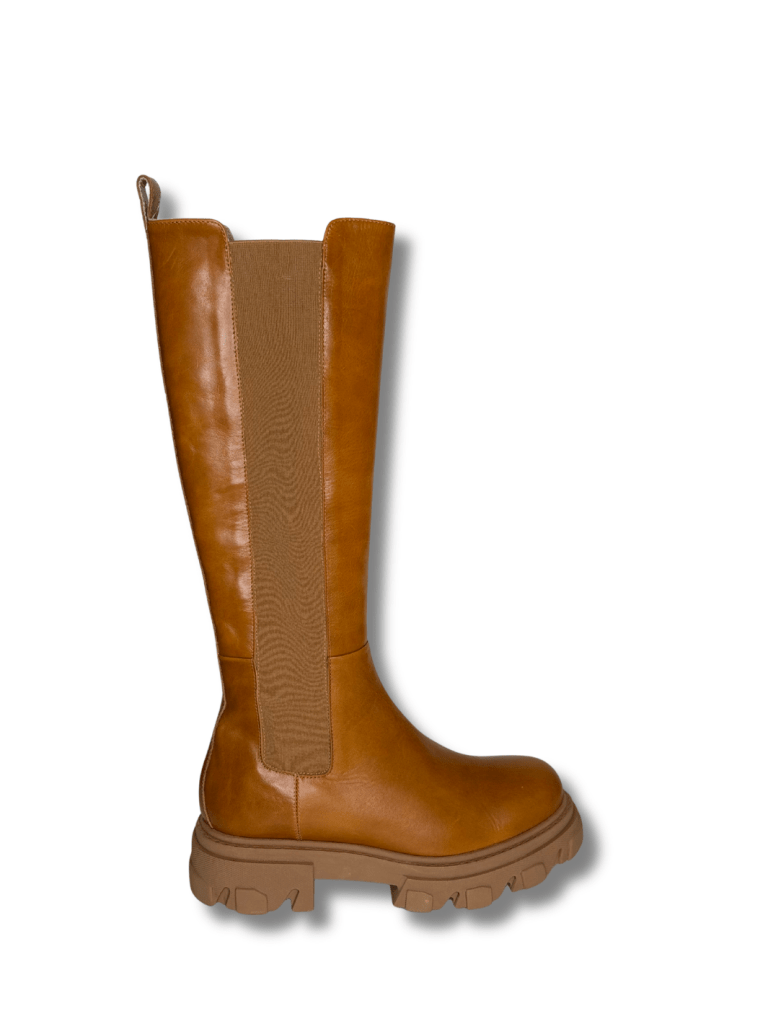 Apair Lang Chunky Brun Støvle 36 Apair