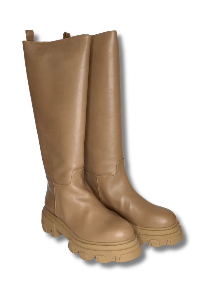 Apair Lang Chunky Lysebrun Støvle 36 Apair