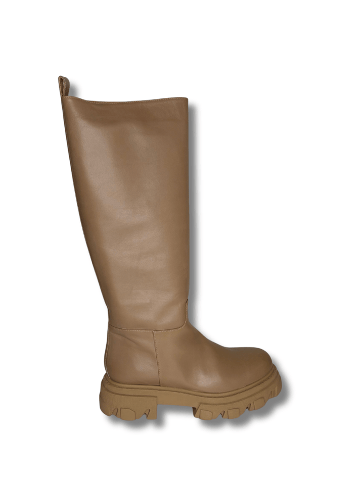 Apair Lang Chunky Lysebrun Støvle 36 Apair