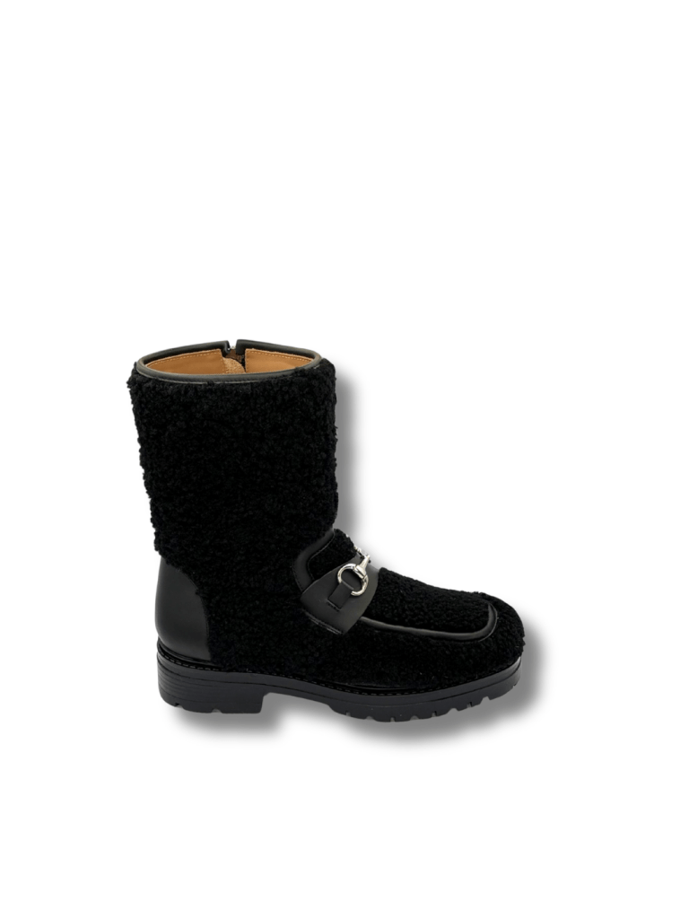 Apair Sort Greve Shearling Støvle 35 Apair