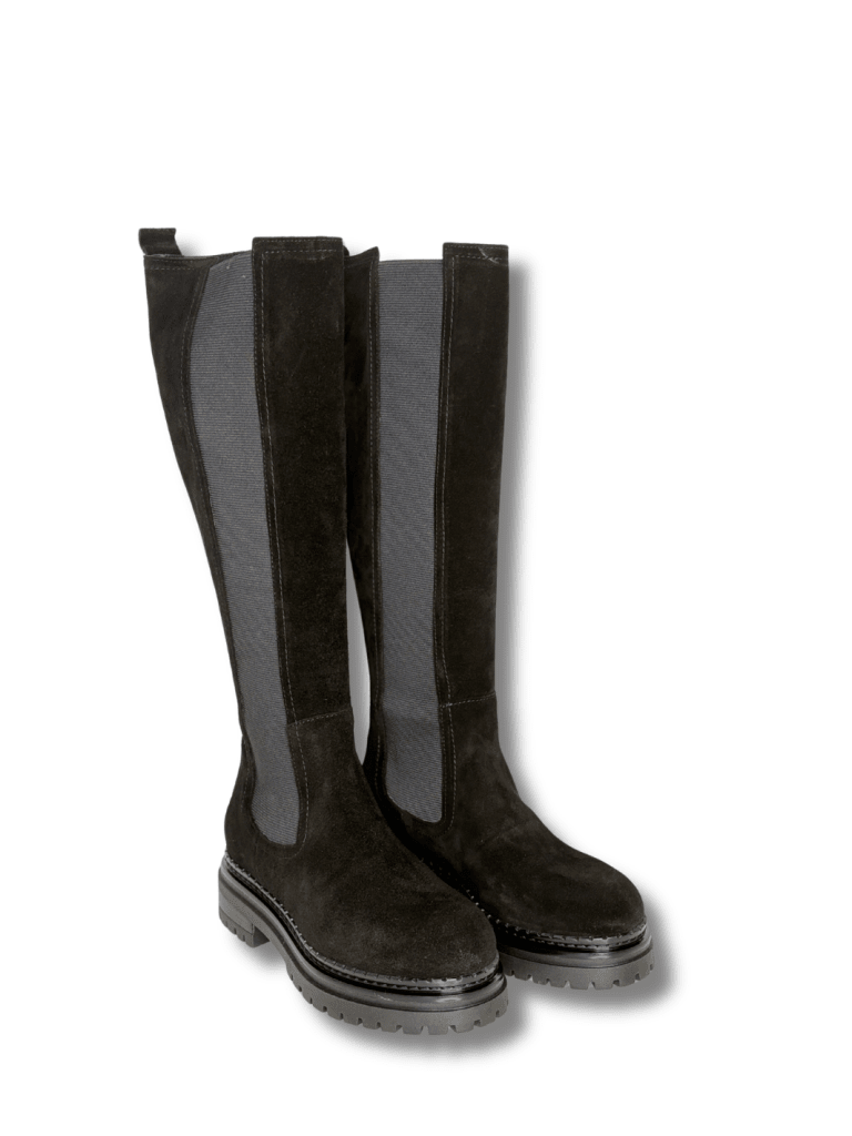 Apair Sort Lang Chunky Ruskindsstøvle 36 Apair