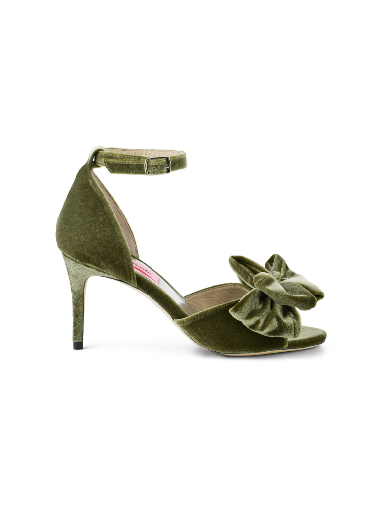 Armygrøn Costummade Marita Velour Stilet 36 Custommade