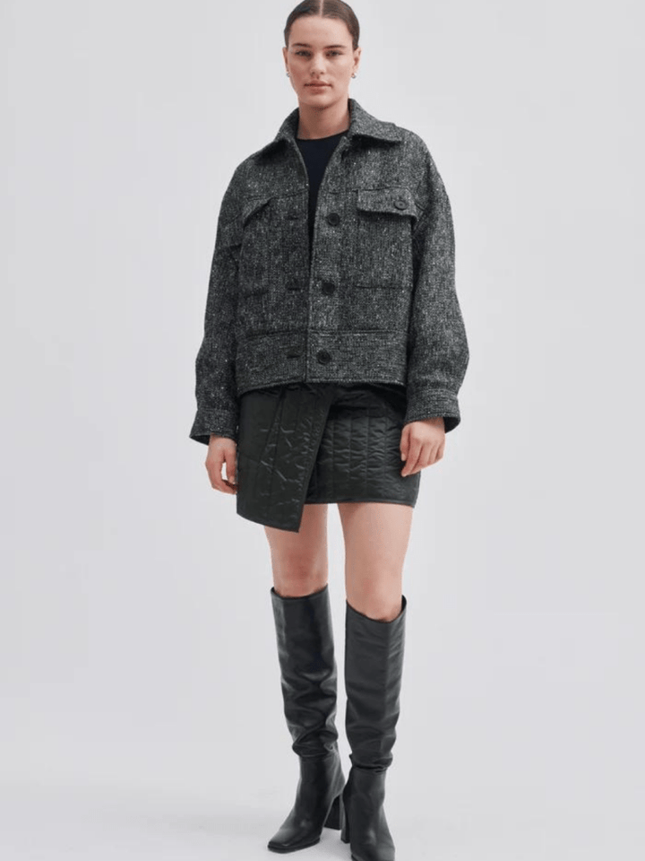 Armygrøn Kort Second Female Quilly Termo Nederdel XS Second Female