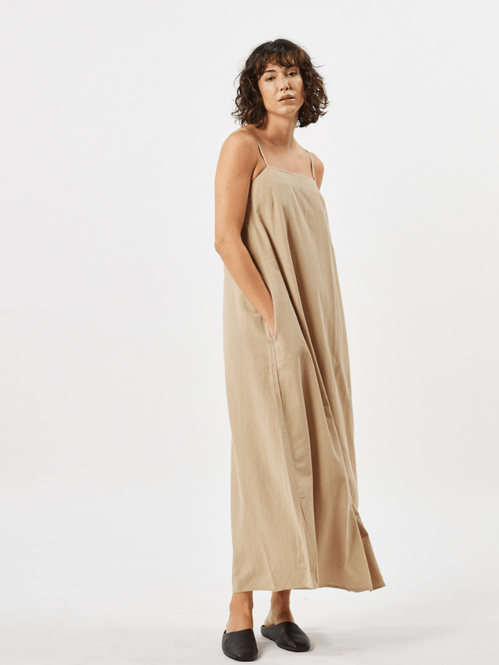 Beige Lang Vikilino Minimum kjole 36 Minimum