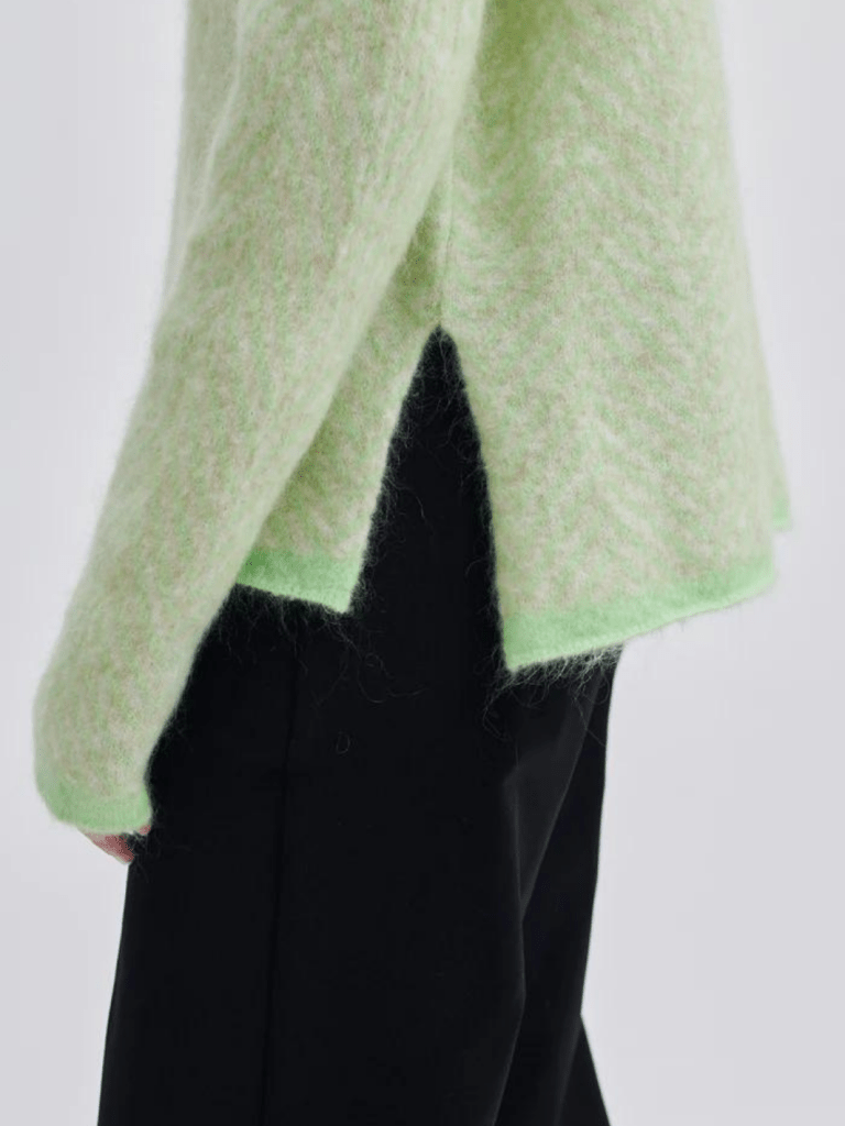 Beige - Neongrøn Second Female Herrin Strik XS Second Female