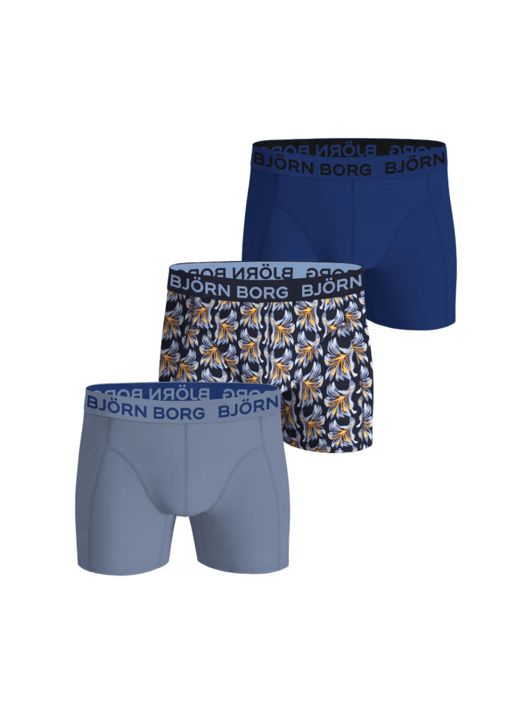 Björn Borg 3-Pack Boxer Shorts - Mønstret - Blå L Björn Borg