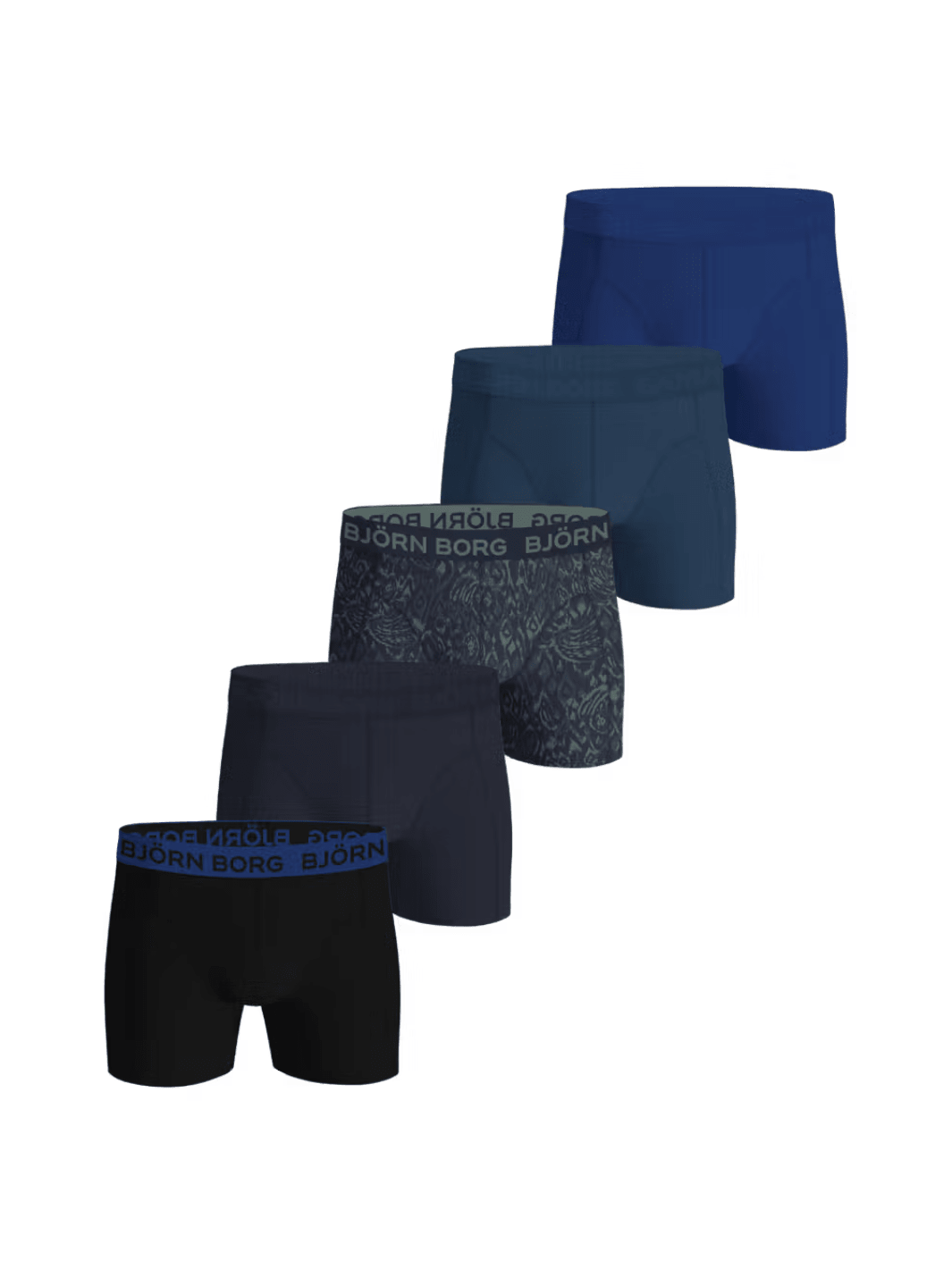Björn Borg 5-Pack Boxer Shorts Blå Nuancer M Björn Borg