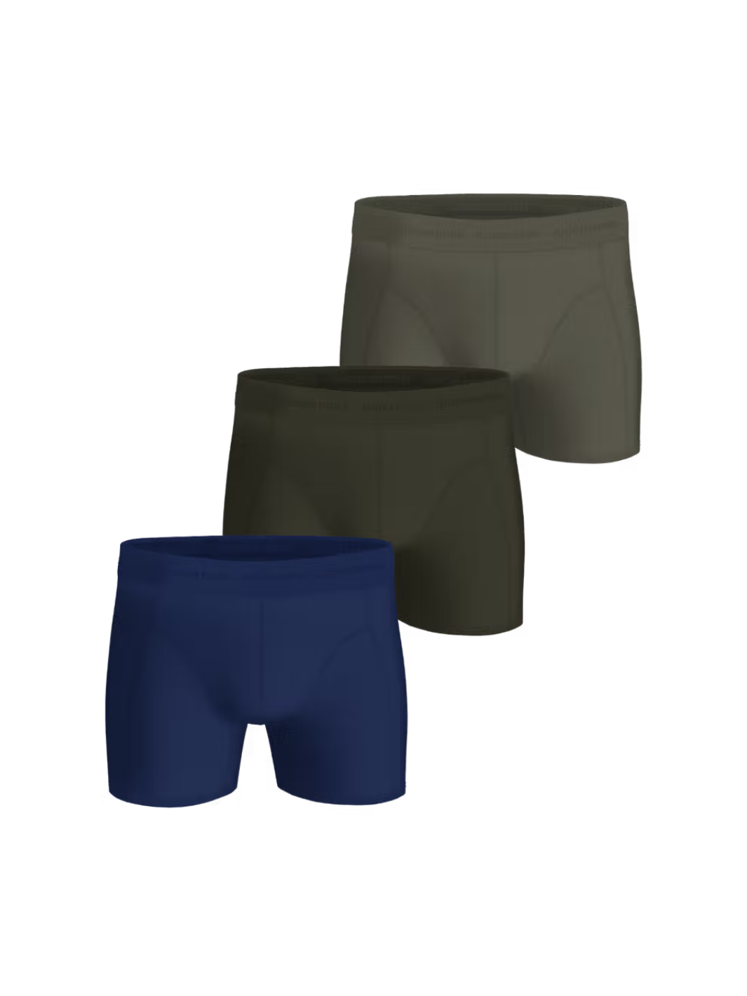 Björn Borg 3-pack boxershorts i blå, armygrøn og lysegrøn med blød mikrofiber, stretch og støttende pasform.