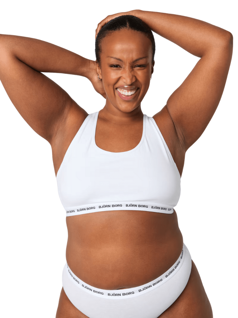 Björn Borg Hvid Blød Sports BH XS Björn Borg