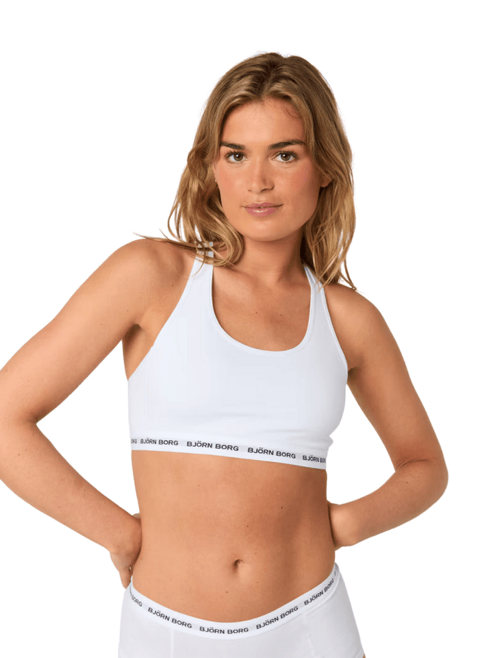 Björn Borg Hvid Blød Sports BH XS Björn Borg