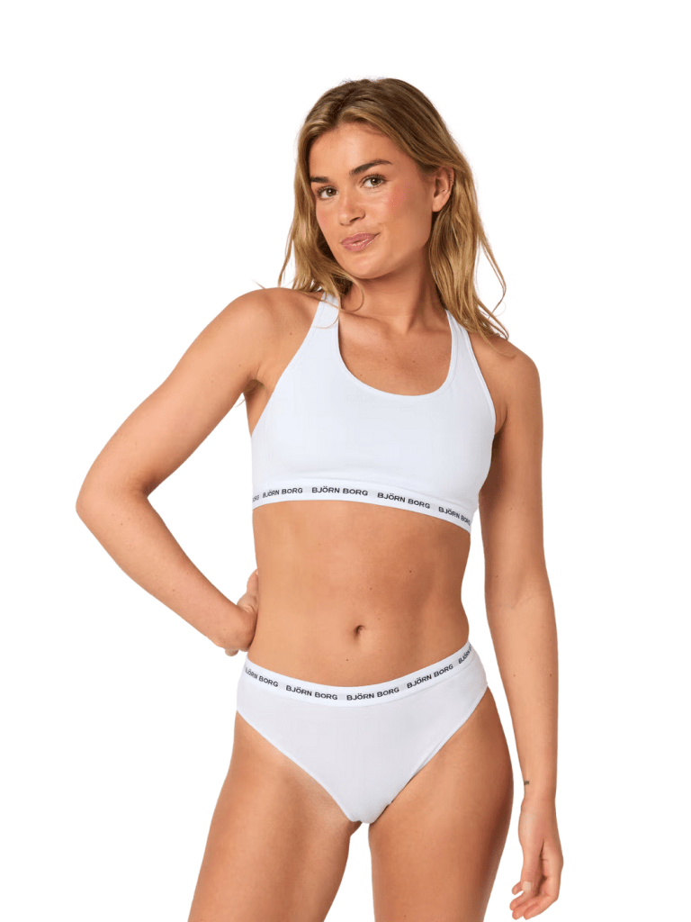 Björn Borg Hvid og Sort Highwaist Briefs 2 - Pack XS Björn Borg
