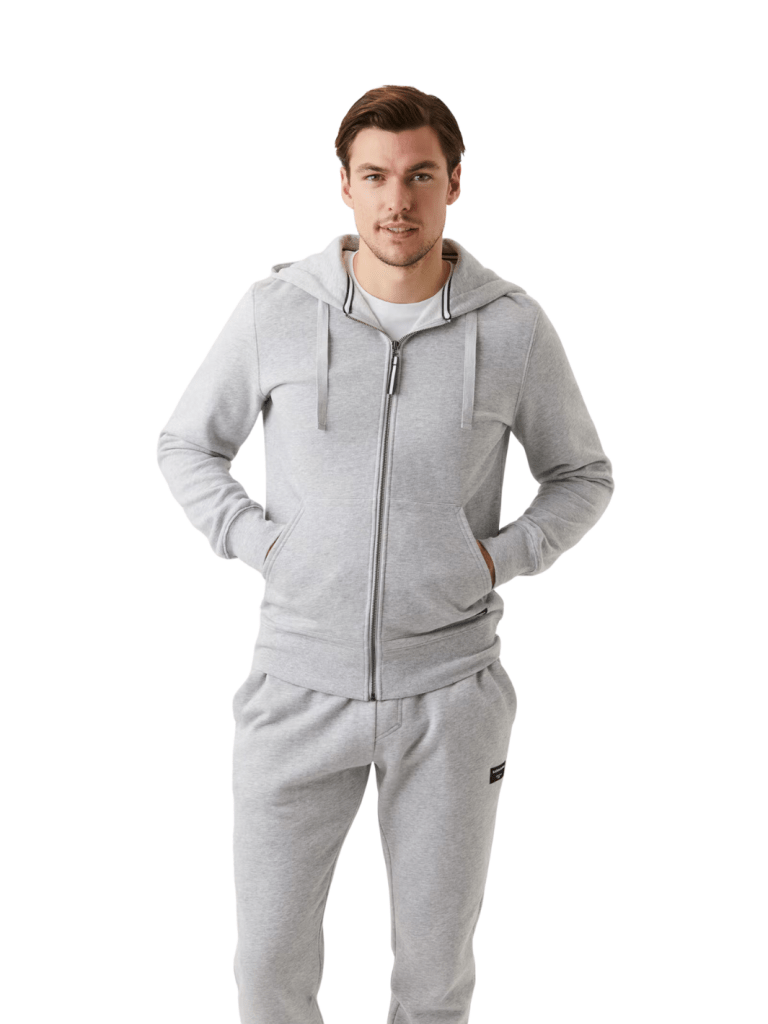 Björn Borg Lysegrå Zip Hoodie M Björn Borg