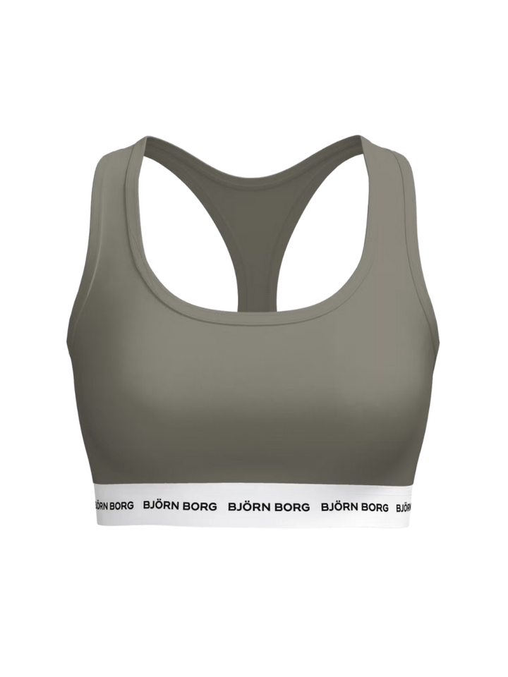 Björn Borg Olivengrøn Blød Sports BH XS Björn Borg