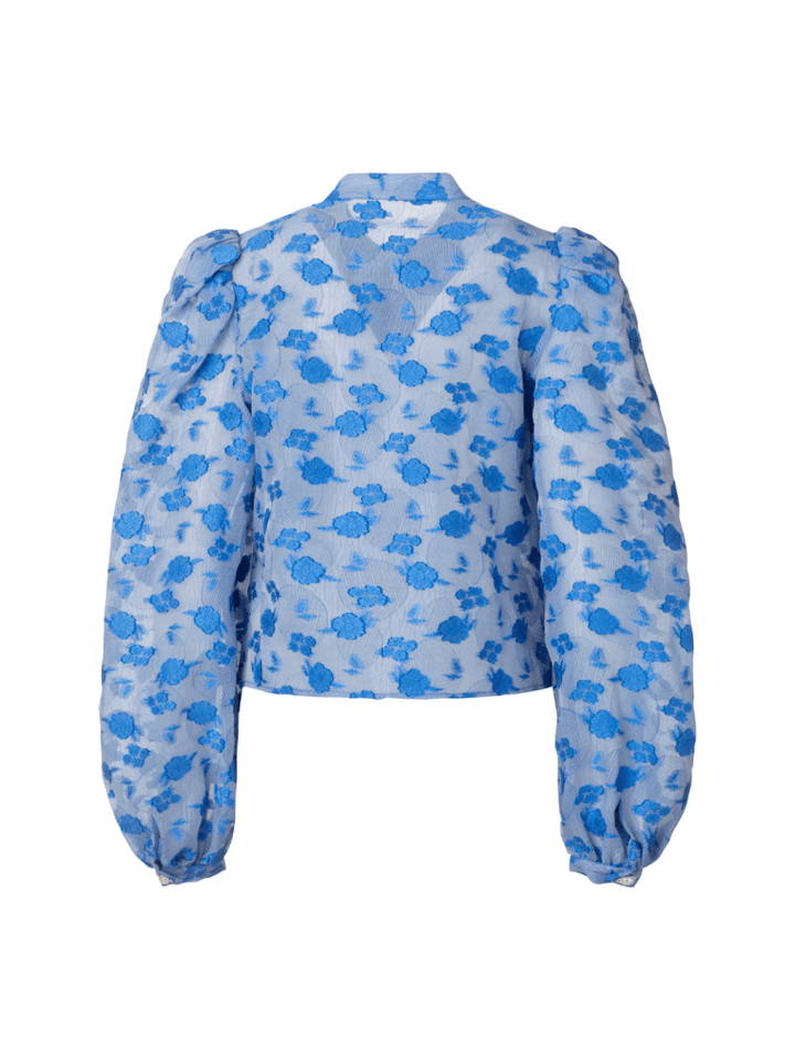 Blå Dolina Custommade Skjorte Med Blomstermønster 36/S Custommade