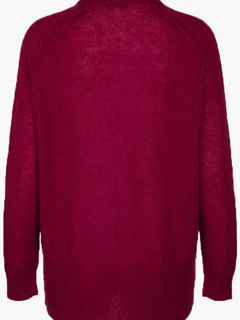 Bordeaux Clawson Månestråle Cardigan i Mohair 0/XS Månestråle