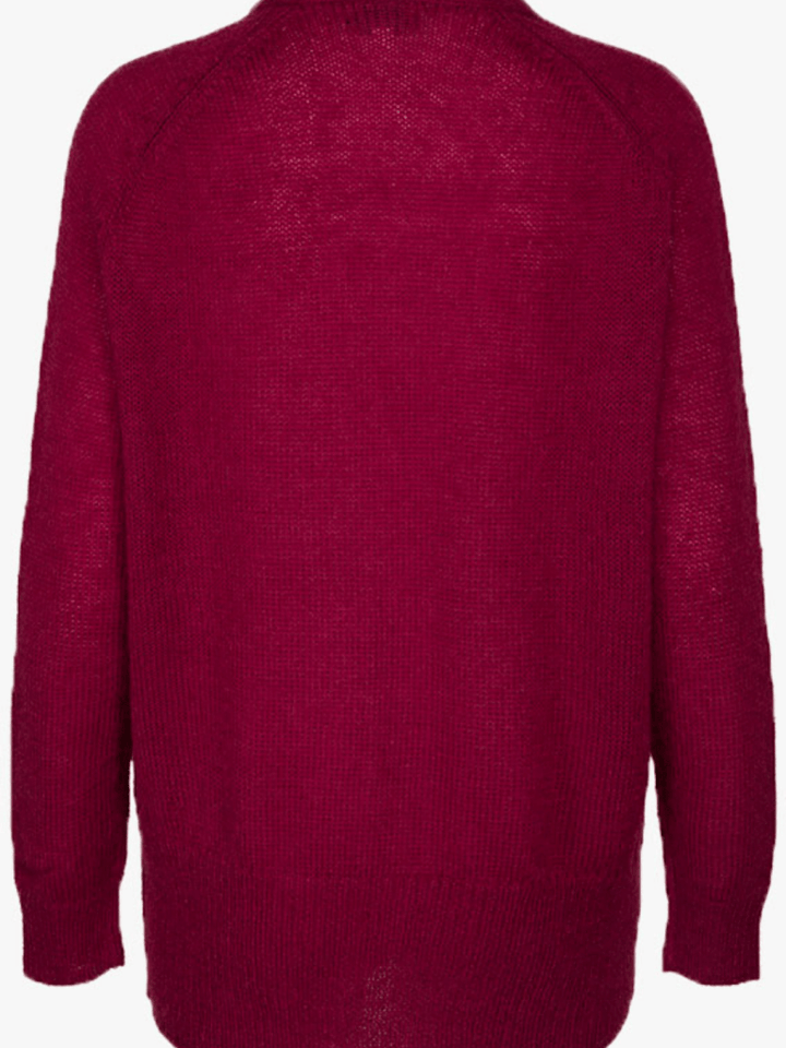 Bordeaux Clawson Månestråle Cardigan i Mohair 0/XS Månestråle