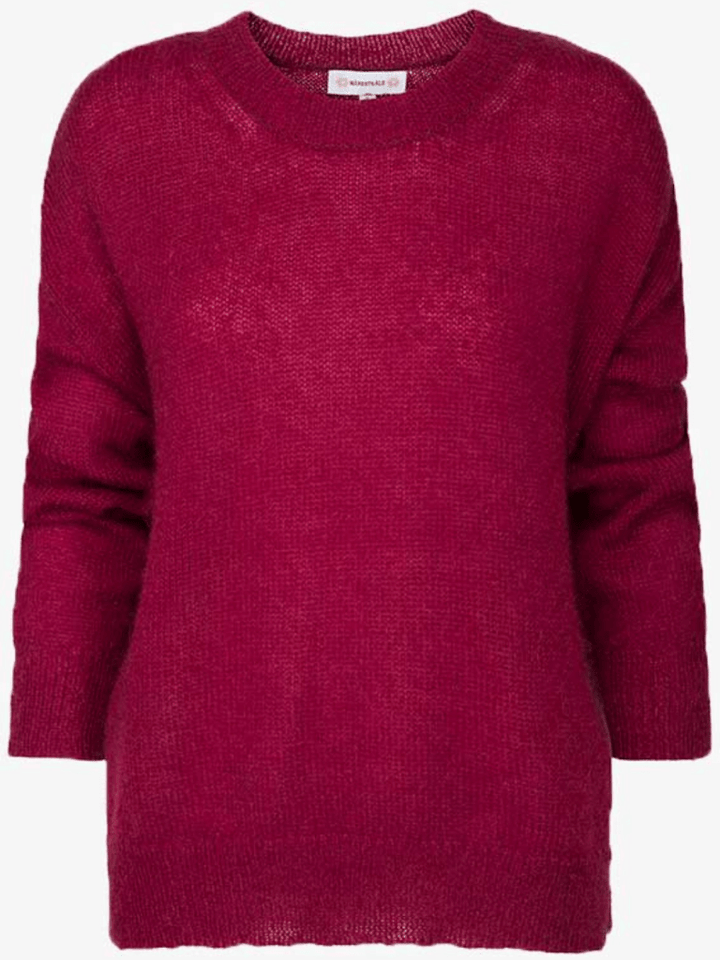 Bordeaux Månestråle Clifton Mohair Strik 0/XS Månestråle