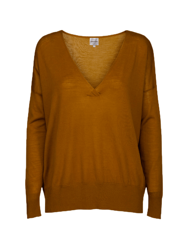 Bronze Farvet Dagny Månestråle V - Hals Strik 0/XS Månestråle