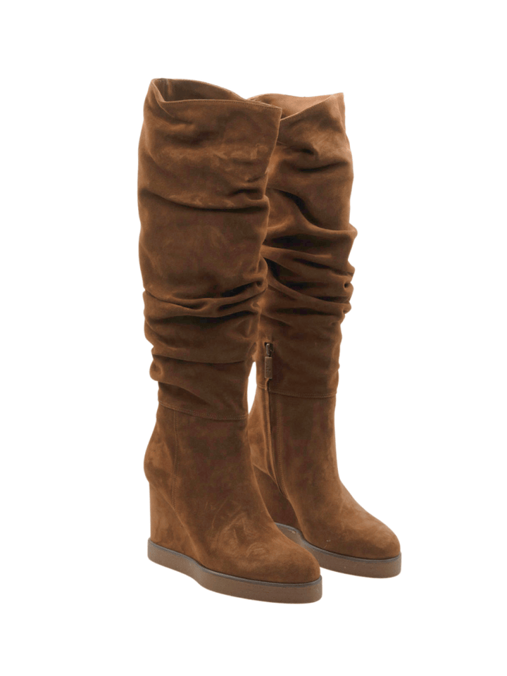 Brun Apair Leonie Støvle Med Kilehæl 35 Apair