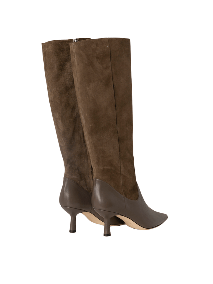 Brun Custommade Ally Støvle I Ruskind & Glat Skind 37 Custommade