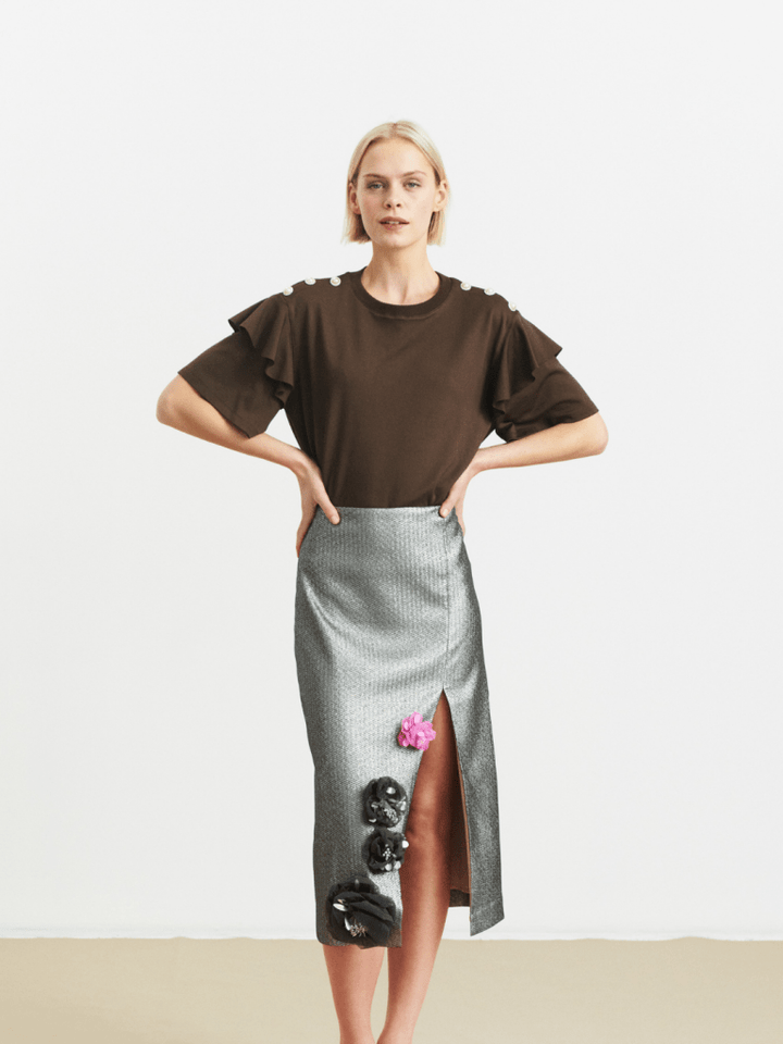 Brun Custommade Martina T-Shirt 34/XS Custommade