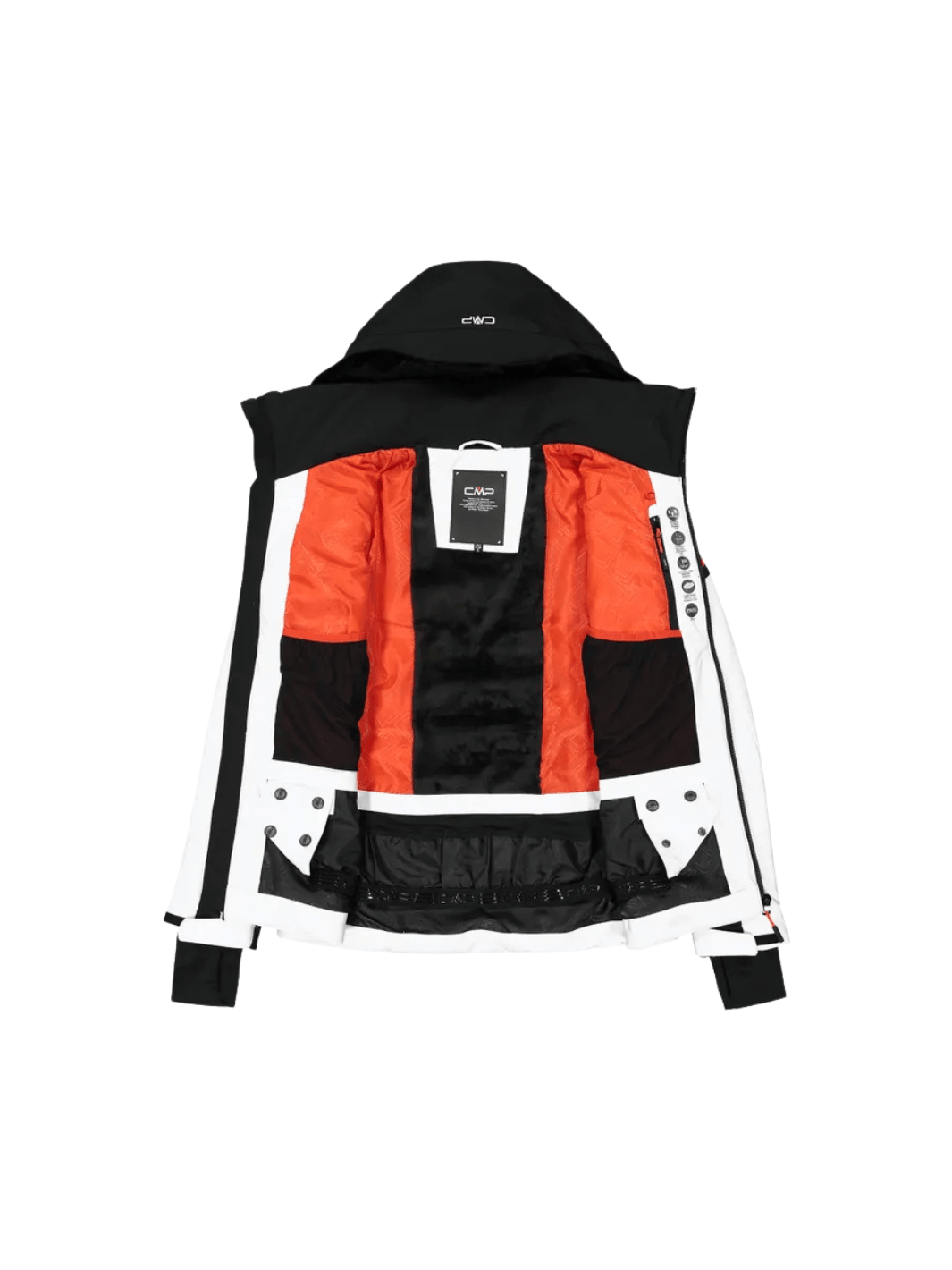 CMP Hvid Zip Hood Dame Skijakke XS CMP