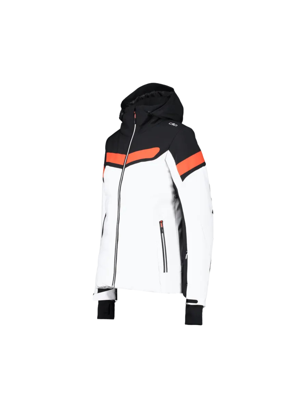 CMP Hvid Zip Hood Dame Skijakke. Pålidelig og funktionel ledsager, der kombinerer høj komfort med effektiv beskyttelse