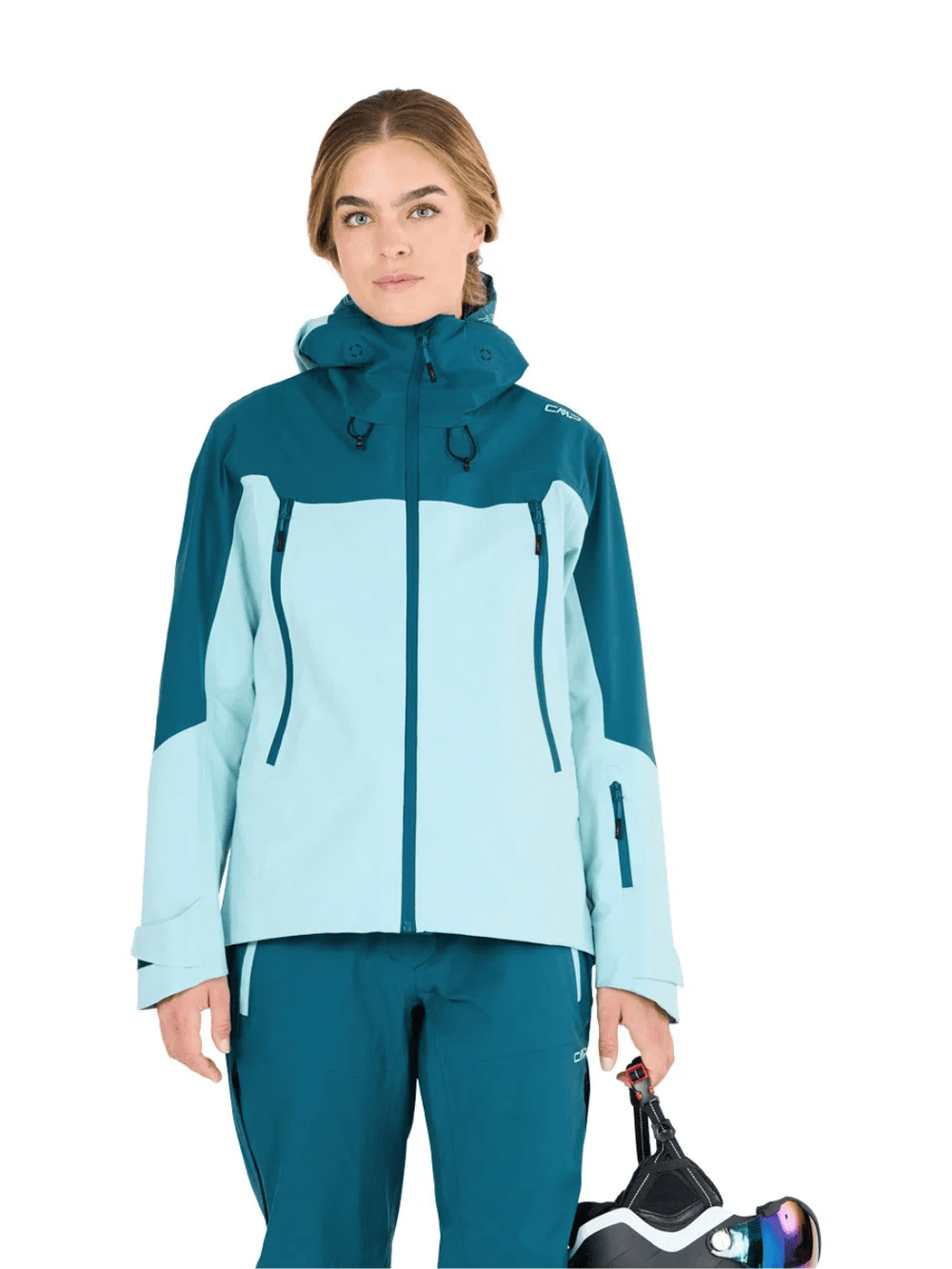 CMP Turkis Fix Hood 3-Layer Dame Skijakke XS CMP