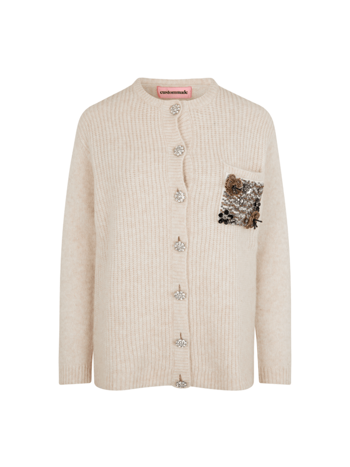 Cremefarvet Custommade Valarie Strik Cardigan By Numbers 34/XS Custommade