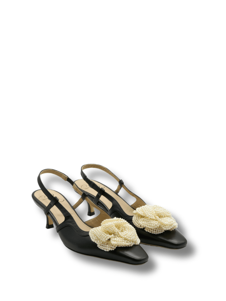 Custommade Sort Anita Slingback Stilet 39 Custommade