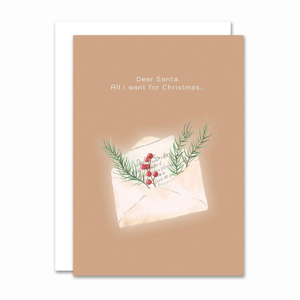 Foldet kort, Dear Santa A6 All By Voss