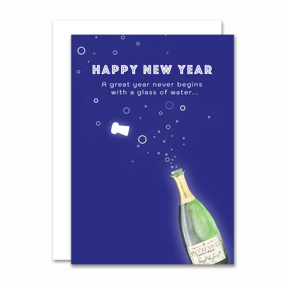 Foldet kort, Happy New Year A6 All By Voss