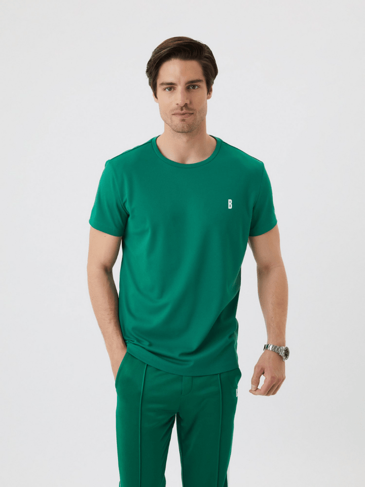 Grøn Björn Borg Performance Stripe T-Shirt M Björn Borg