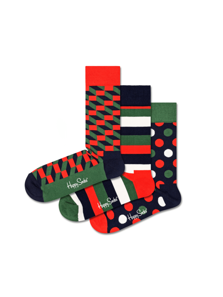 Happy Socks 3 - Pack Classic Sokker Til Herrer 41 - 46 Happy Socks
