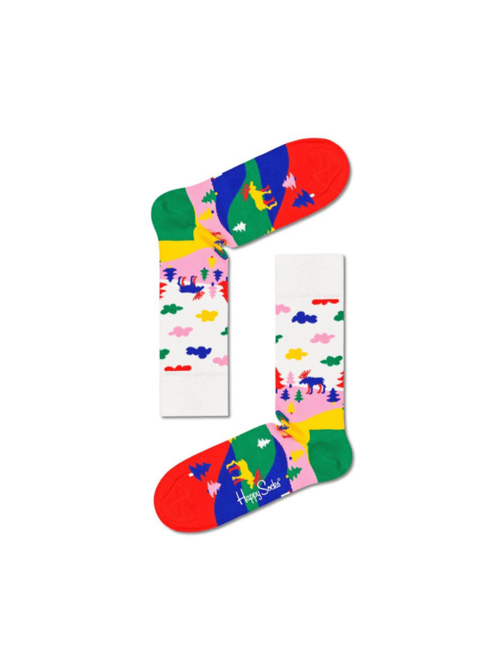 Happy Socks 3 - Pack Sverige Gaveæske Til Ham 41 - 46 Happy Socks