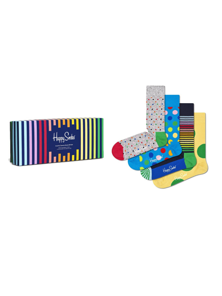 Happy Socks 4 - Pack Fancy Sok Gaveæske Til Ham & Hende 41 - 46 Happy Socks