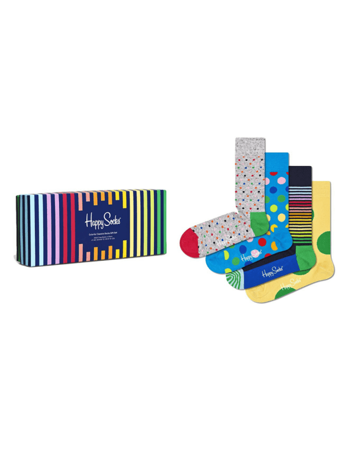 Happy Socks 4 - Pack Fancy Sok Gaveæske Til Ham & Hende 41 - 46 Happy Socks