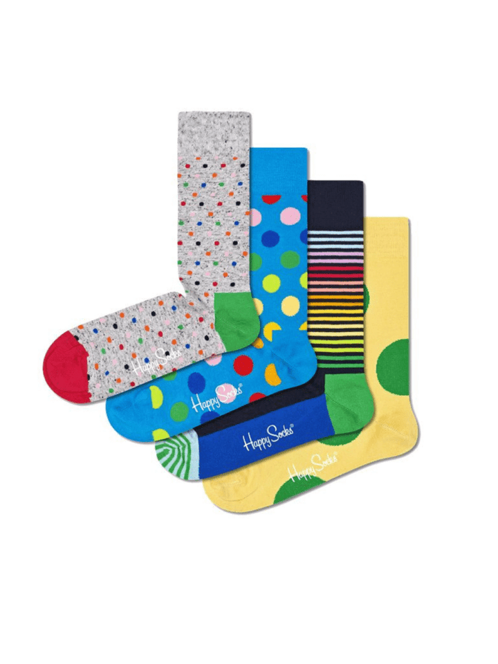Happy Socks 4 - Pack Fancy Sok Gaveæske Til Ham & Hende 41 - 46 Happy Socks